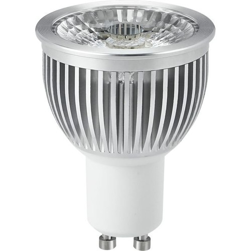 GU10 5W dæmpbar LED pære - 450lm, 2700K, 38°, sølv kant
