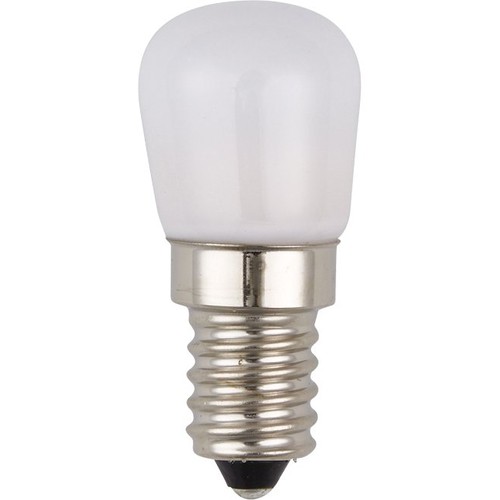 E14 2W LED rørpære - 5,2cm, opal glas, 3000K