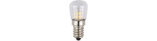 E14 2W LED køleskabspære - 5,1cm, klar, 2700K
