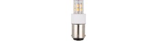 BA15d 2,1W LED rørpære - 4,7cm, 2700K, klar glas