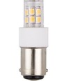 BA15d 2,1W LED rørpære - 4,7cm, 2700K, klar glas