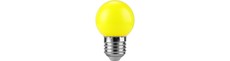 E27 1W LED kronepære - G45, gul, 50lm, Party Colour