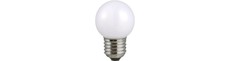 E27 2W LED kronepære - G45, 100lm, opal glas, 3000K