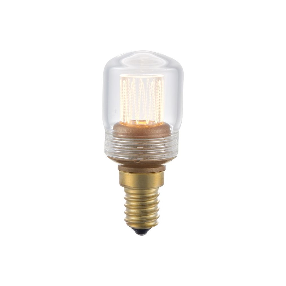 E14 2W dæmpbar LED vintage pære - 7cm, 2000K, klart glas, rørformet - Dæmpbar : Dæmpbar, Kulør : Ekstra varm