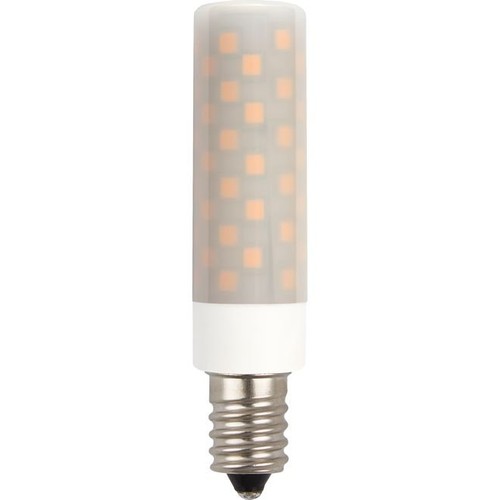 E14 6W LED rørpære - 8cm, 660lm, dæmpbar, opal glas