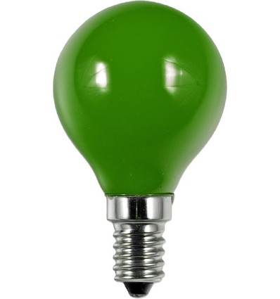 E14 1W LED kronepære - G45, Grøn, Party Colour Premium