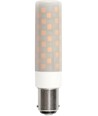8cm / 6W dæmpbar BA15d LED pære - 660lm, opal glas, 3000K