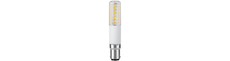 BA15d 8W dæmpbar LED rørpære - 9cm, 1055lm, 2700K, klart glas