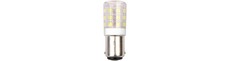 BA15d 3W LED rørpære - 4,5cm, 250lm, klar glas