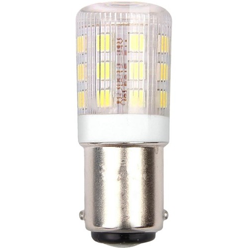 BA15d 3W LED rørpære, 10-24V - 4,5cm, 250lm, 3000K, klar glas