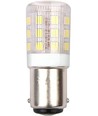 BA15d 3W LED rørpære, 10-24V - 4,5cm, 250lm, 3000K, klar glas