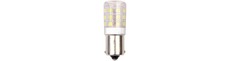 BA15s 3W LED rørpære, 4,5cm - 250lm, klar glas, 3000K