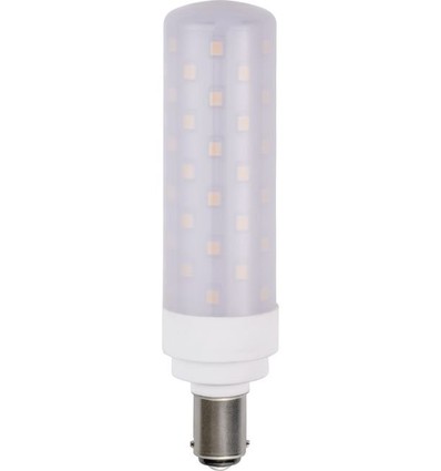 BA15d 11,3cm / 10W dæmpbar LED rørpære - 1050lm, opal glas, varm hvid