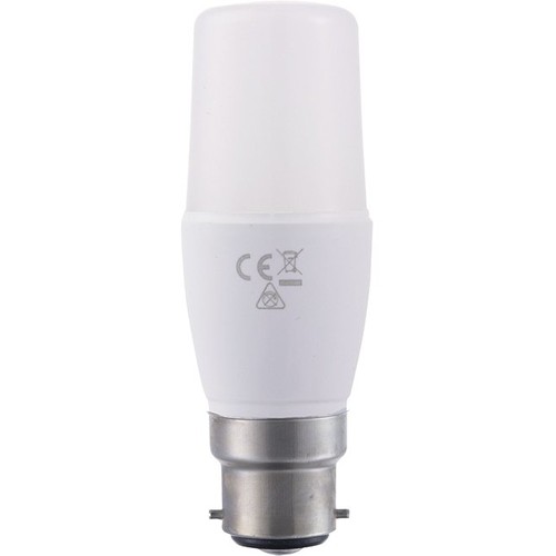 B22d 8W LED pære - 11,8cm, 95-265V, opal glas, 810lm, 3000K