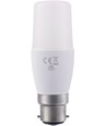 B22d 8W LED pære - 11,8cm, 95-265V, opal glas, 810lm, 3000K
