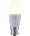 B22d 8W LED pære - 11,8cm, 95-265V, opal glas, 810lm, 3000K