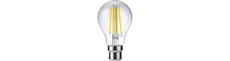 B22d 8W dæmpbar LED pære - A60, filament, klar glas, 2700K