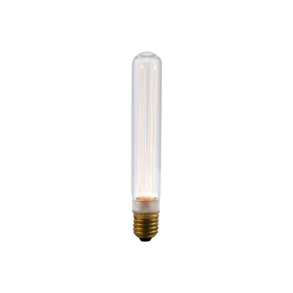 E27 2,5W dæmpbar LED vintage pære - 18,5cm, 2000K, klar glas, Tube - Dæmpbar : Dæmpbar, Kulør : Ekstra varm