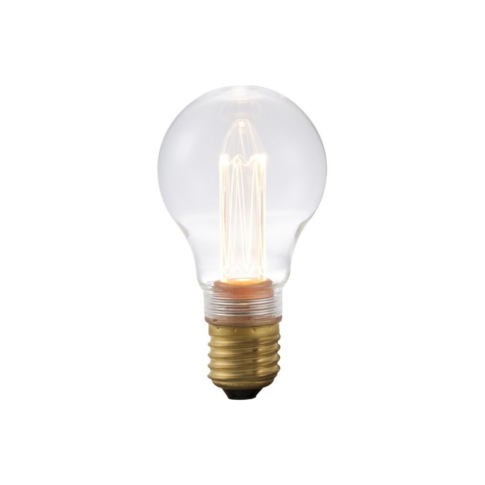 E27 2,5W dæmpbar vintage LED pære - A60, 2000K, klart glas, 65lm - Dæmpbar : Dæmpbar, Kulør : Ekstra varm