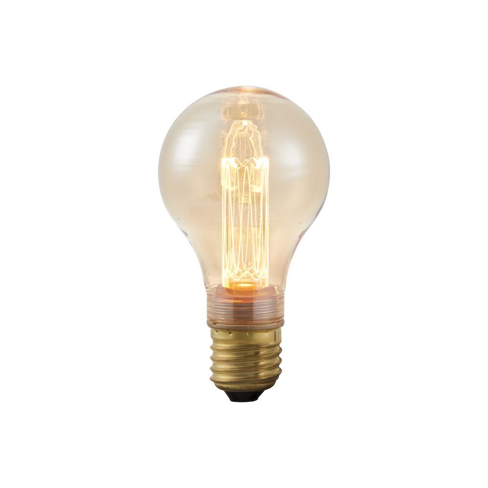 E27 2,5W dæmpbar LED vintagepære - A60, 1800K, guld glas, 65lm - Dæmpbar : Dæmpbar, Kulør : Ekstra varm