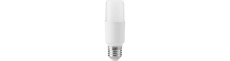 E27 5W LED Stick pære, 95-265V - 10,8cm, 640lm, opal glas, AC/DC