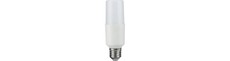 E27 9W LED Stick pære, 95-265V - 12,5cm, 1180lm, 3000K, opal glas