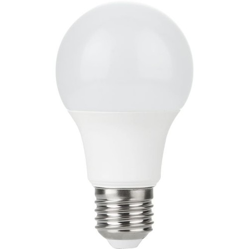 E27 5,5W LED pære, 12-60V - A60, 600lm, opal glas, 3000K