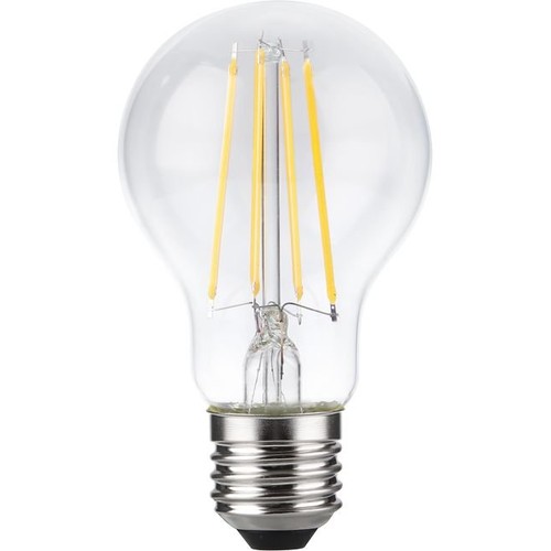 E27 8,5W dæmpbar LED pære - A60, filament, klar glas, 1000lm, 2700K