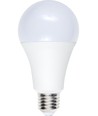 E27 12W LED pære, 12-60V - A70, 1100lm, opal glas, 3000K, AC/DC