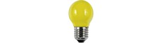 E27 1W LED kronepære - G45, gul, filament, Party Colour Premium