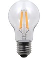 E27 3,5W LED filament pære - A55, 320lm, brudsikker polycarbonat, klar, varm hvid