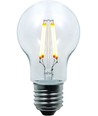 E27 3,5W LED filament pære - A55, 320lm, brudsikker polycarbonat, klar, varm hvid
