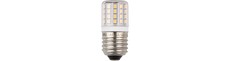 E27 4,5W LED rørpære, 24V-30V - 6cm, 550lm, klar glas, 3000K, AC/DC