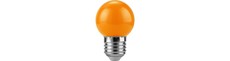 E27 1W LED kronepære - G45, Orange, Party pære