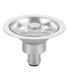 BA15d AR70 8W LED pære, 12V - 10°, 480lm, dæmpbar, 2700K, grå finish