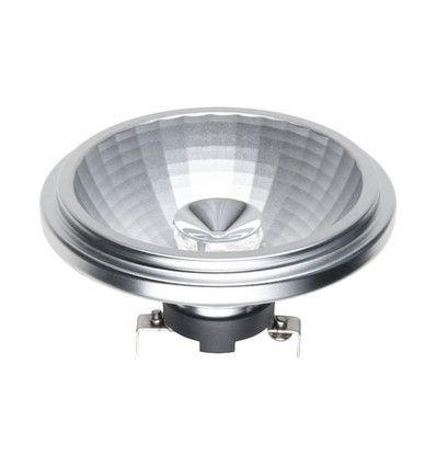 G53 AR111 12W LED pære, 12V - 10°, dæmpbar, 3000K, grå, 750lm