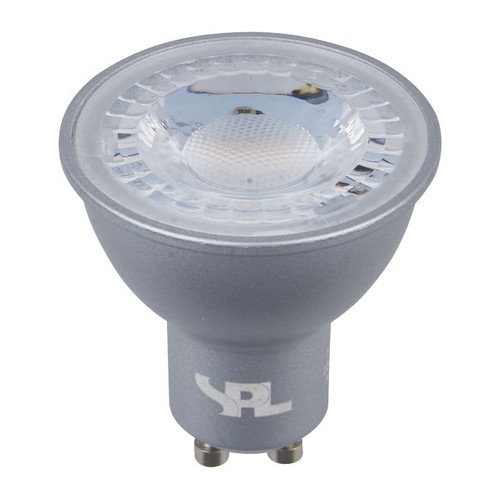 GU10 5W LED pære - 470lm, 40°, dæmpbar, sølv, 3000K