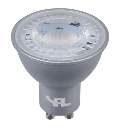 GU10 5W LED pære - 360lm, 40°, dæmpbar, sølv, 3000K