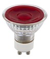 GU10 5W LED pære - Rød, 38°, glas, MR16, 230V