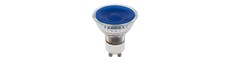 GU10 5W LED pære - Blå, 38°, glas, 230V