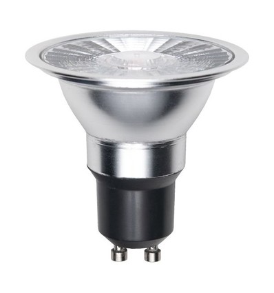 GU10 ES63 8W dæmpbar LED pære - 510lm, 2700K, 38 grader, klar glas