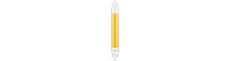 R7S 118mm / 9W dæmpbar LED pære - 1055lm, COB, keramisk, 3000K
