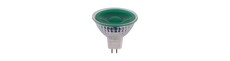 GU5.3 5W LED pære, 12V - MR16, 38°, Grøn, glas