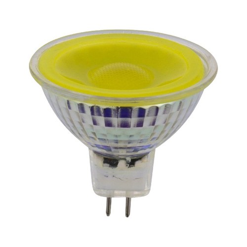 GU5.3 5W LED pære, 12V - MR16, 38°, gul, glas