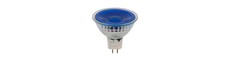GU5.3 5W LED pære, 12V - MR16, Blå, 38 grader, glas