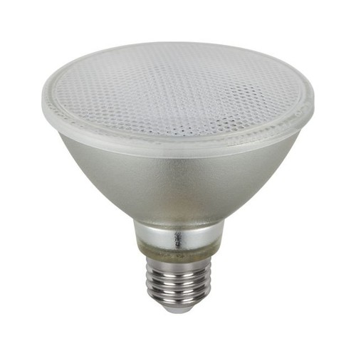 E27 10W dæmpbar PAR30 LED pære - 700lm, 36°, IP65, glas, varm hvid