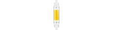 R7S 78mm / 4W dæmpbar LED pære - 450lm, COB, 2700K, klar glas