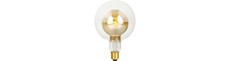 E27 4,9W LED Filament Double Globe G125 - 470lm, 2200K, dæmpbar, guld glas