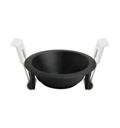 Deep-Deco indbygningsspot ring - Sort aluminium, til GU10/MR16