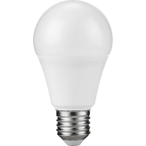 E27 9W LED pære, 100-240V - A60, 900lm, 3000K, opal glas